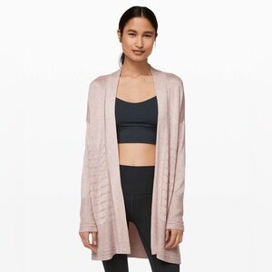 Lululemon Graceful Embrace Wrap Size 2 Heathered Pink Bliss Cashlu